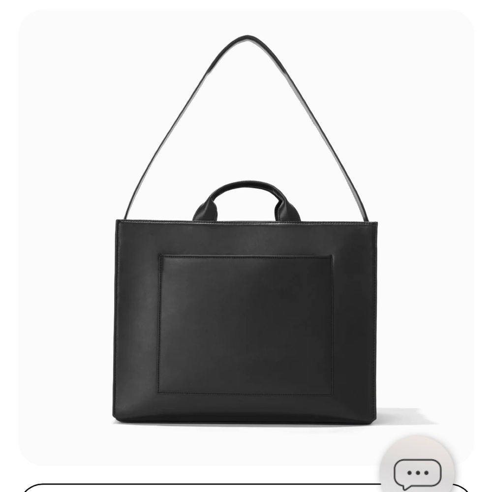 Dagne Dover Black Leather Tote